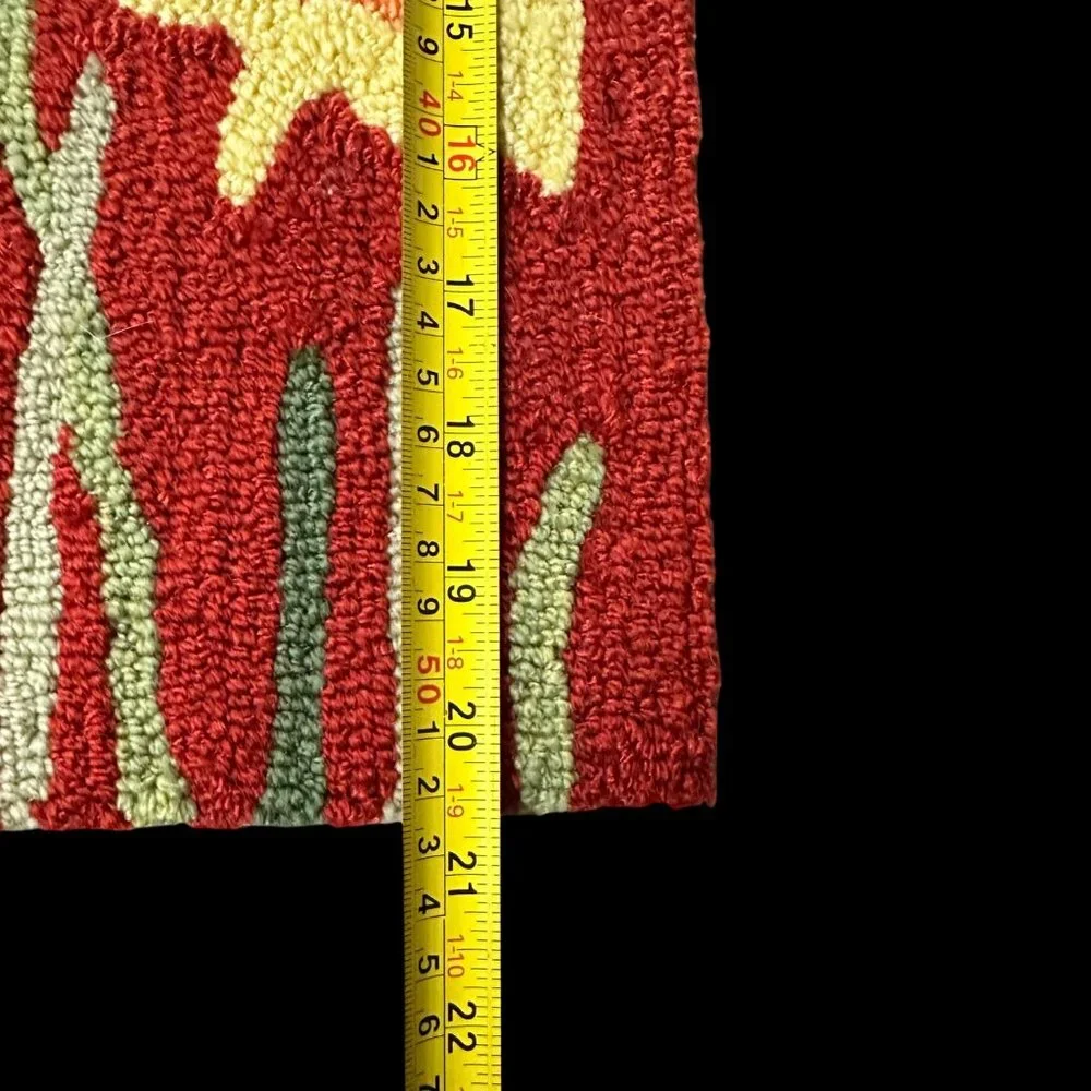 Indoor Outdoor Rug Liora Manne Frontporch Daffodil Red Hand Tufted 20x30 Floral